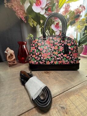 Coach Mini Sierra Satchel in the Posey Cluster Floral Print.